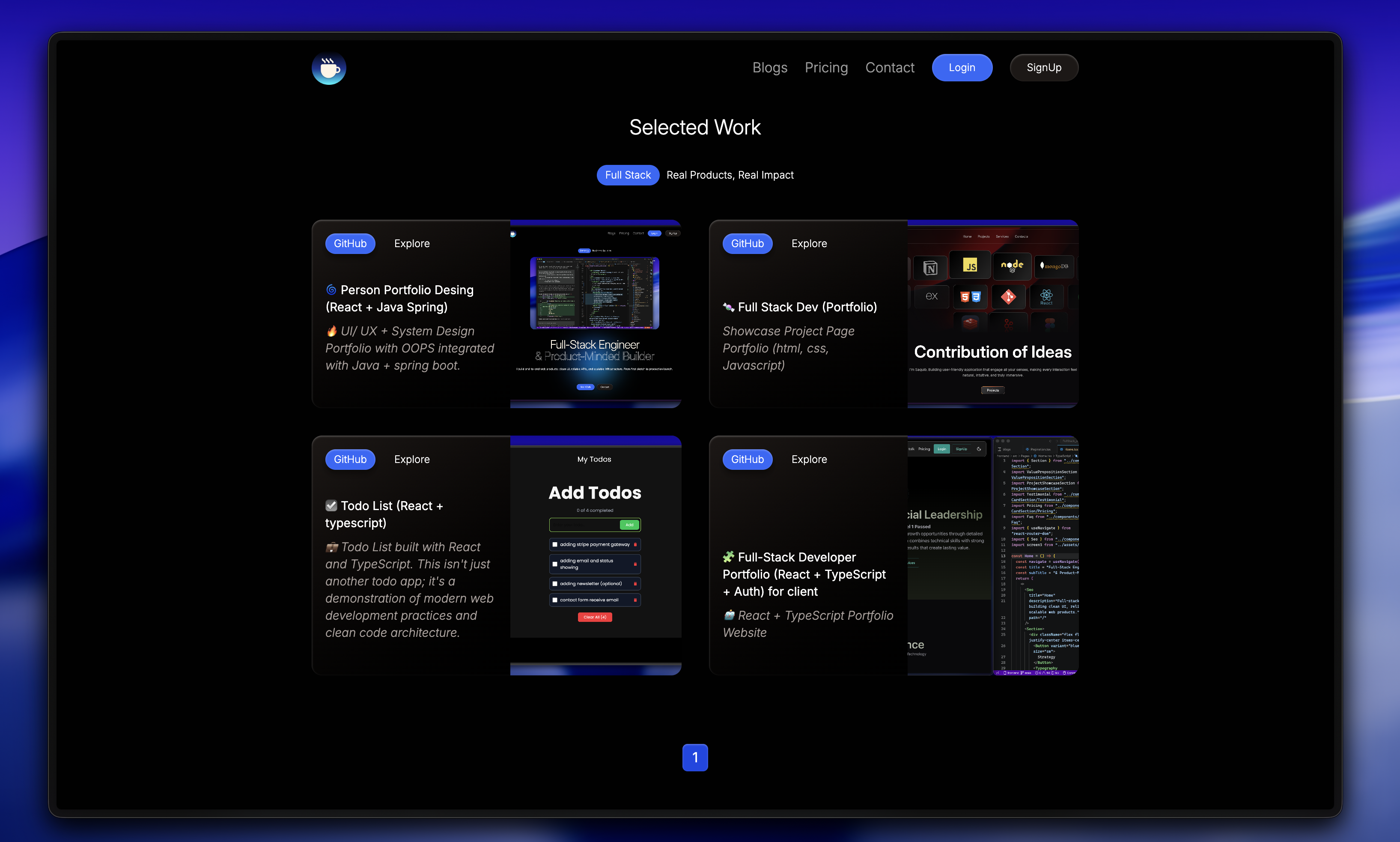 Full Stack Engineer Website project image 2